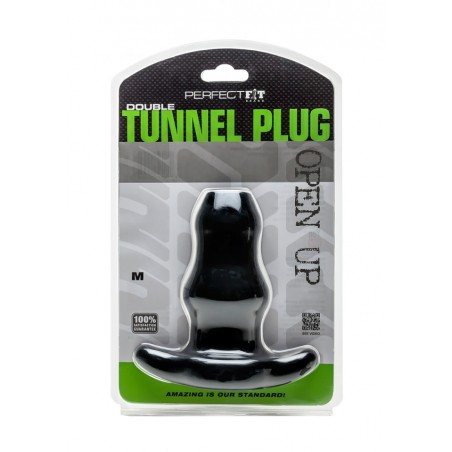 Double Tunnel Plug - Medium - Black | Ola4u | Sex shop