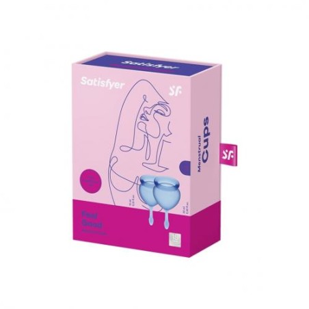 Satisfyer, Feel Good Menstrual Cup Set, Μπλε, Sex Shop, Ola4U