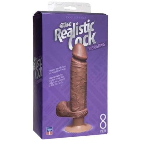 Doc Johnson - The Realistic Cock Vibrating 20cm - Brown