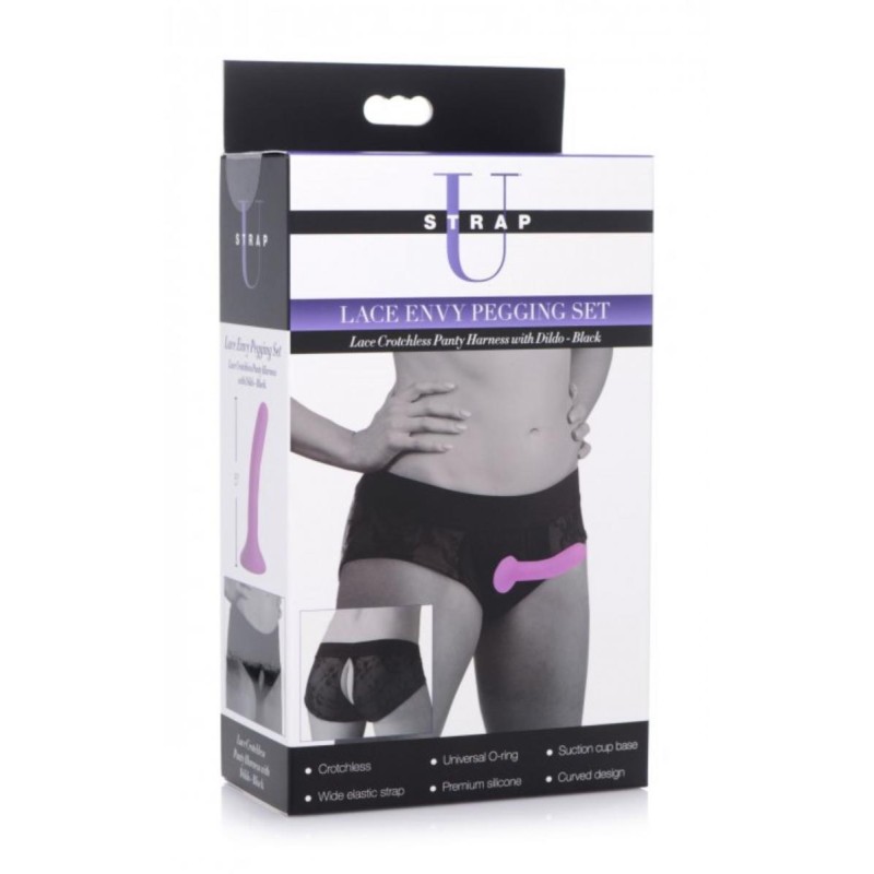 Envy Strap-on Harness with Dildo, Black, sex shop, ola4u