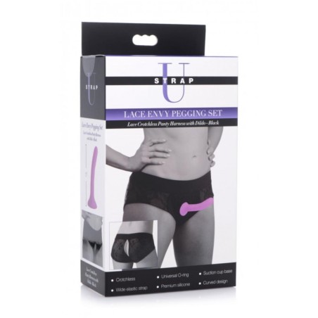 Envy Strap-on Harness with Dildo, Black, sex shop, ola4u
