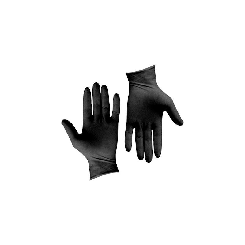 Box Black Nitrile Gloves - 100 Pcs