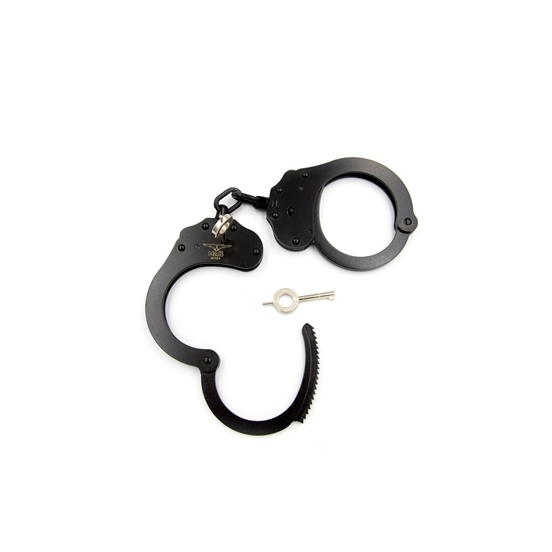 Mister B Cuff Double Lock, Chain, Black