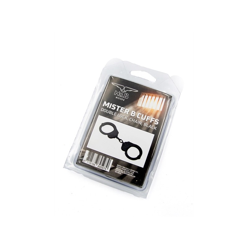 Mister B Cuff Double Lock, Chain, Black