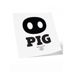 Mister B Temporary Tattoo PIG