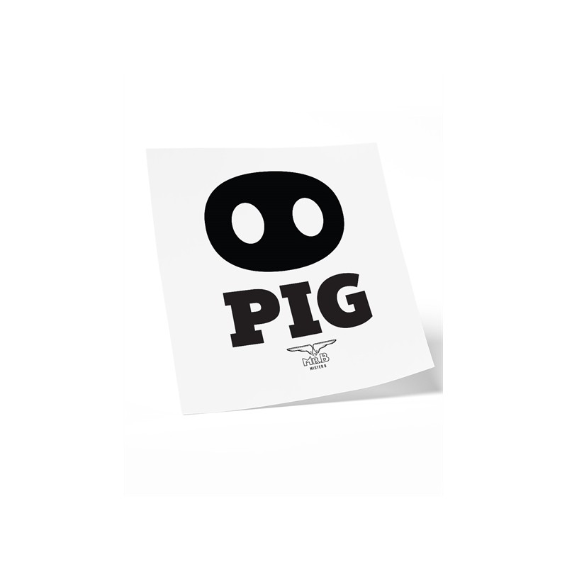 Mister B Temporary Tattoo PIG
