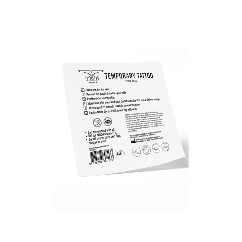 Mister B Temporary Tattoo Pride Flag, Sex Shop, Ola4U