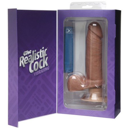 The Realistic Cock Vibrating 15,5cm - Brown