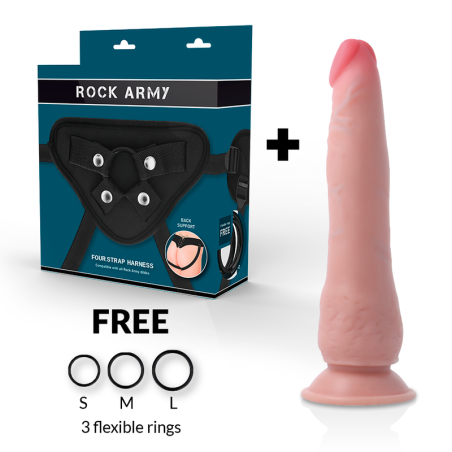 Rockarmy Harness + Dual Density Crusader 21,5cm, SexShop, Ola4U