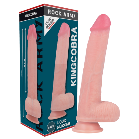 RockArmy, King Cobra, Premium, Liquid, Silicone, Realistic, Dildo, 24cm