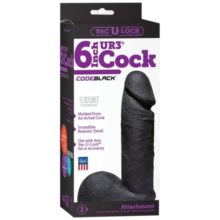 Vac-U-Lock - CodeBlack - 15cm - UR3 Cock