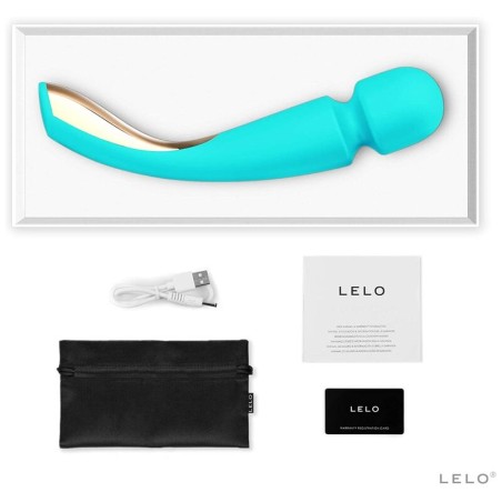 LELO, Smart Wand 2, Wand, Massager, Medium, Ocean, Blue, OLA4U