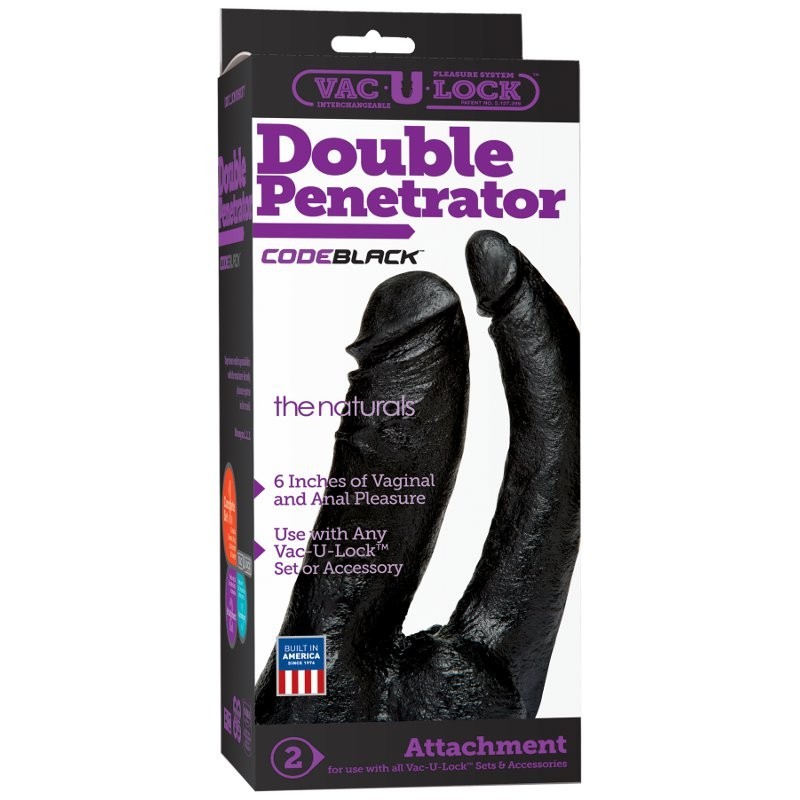 Vac-U-Lock - CodeBlack - Double Penetrator