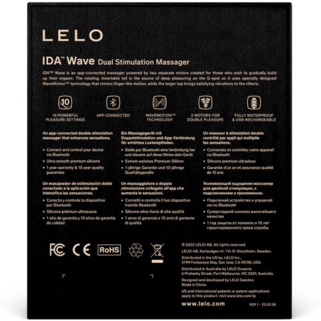 LELO, IDA, Wave, Couples Massager, Black, OLA4U