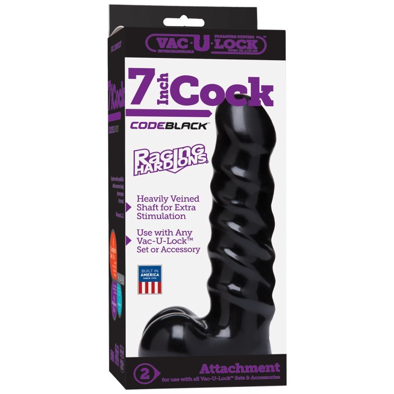 Vac-U-Lock - CodeBlack - 17,5cm Raging Hard-Ons Cock