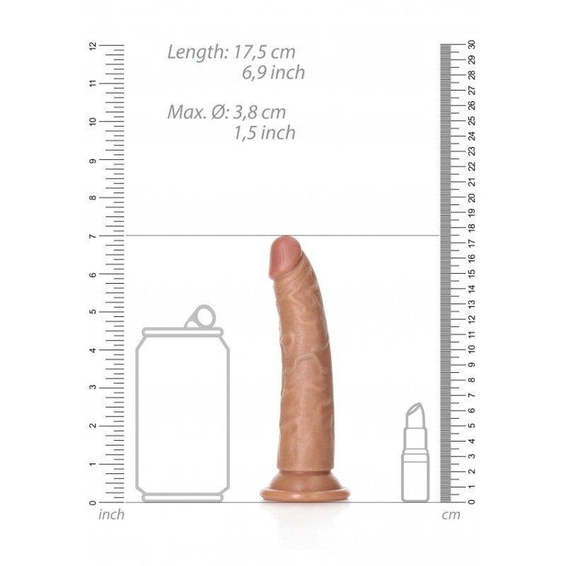 Real Rock, Slim, Realistic Dildo, with, Suction Cup, 15cm, Latin