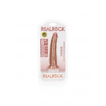 Real Rock, Slim, Realistic Dildo, with, Suction Cup, 15cm, Latin