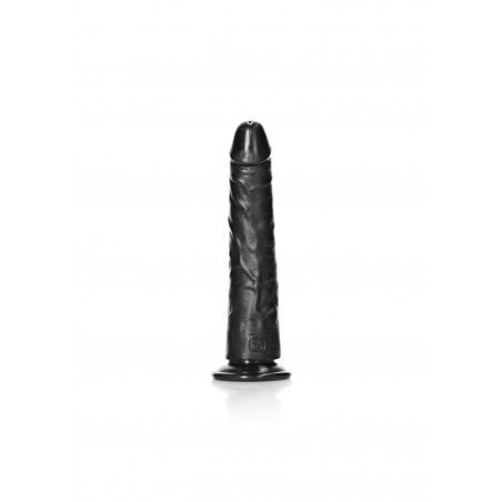 Real Rock, Ultra Skin, Slim, Realistic Dildo, with Suction Cup, 18cm, Black