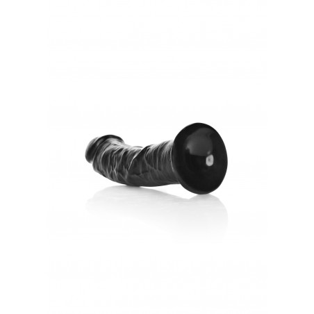 Real Rock, Ultra Skin, Curved ,Realistic Dildo, with Suction Cup, 15cm, Black