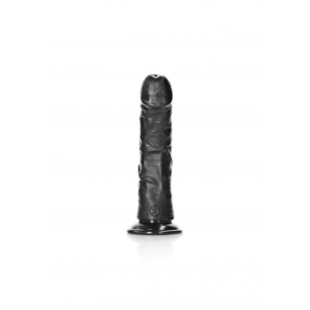 Real Rock, Ultra Skin, Curved ,Realistic Dildo, with Suction Cup, 15cm, Black