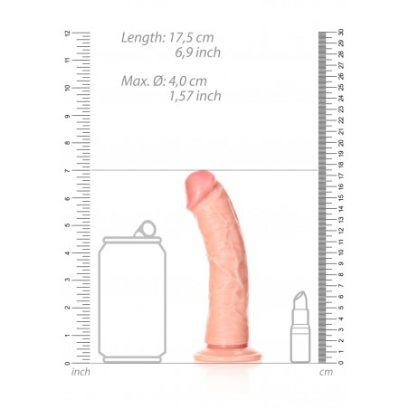 Real Rock, Ultra Skin, Curved, Realistic Dildo, with Suction Cup, 15cm, flesh