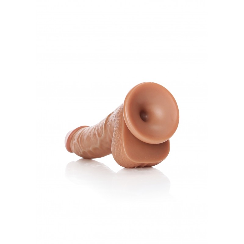 Real Rock, Ultra Skin, Curved, Realistic Dildo, with balls, & Suction Cup, 15cm, Latin