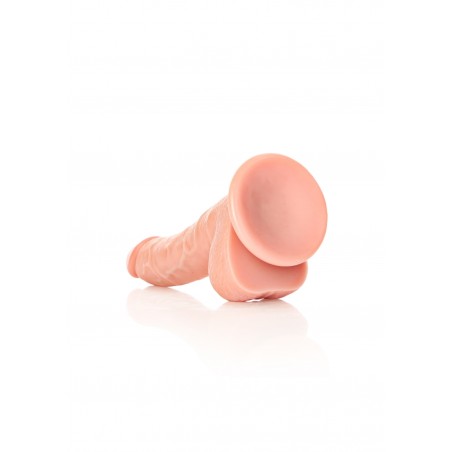 Real Rock, Ultra Skin, Curved, Realistic Dildo, with balls, & Suction Cup, 18cm, flesh