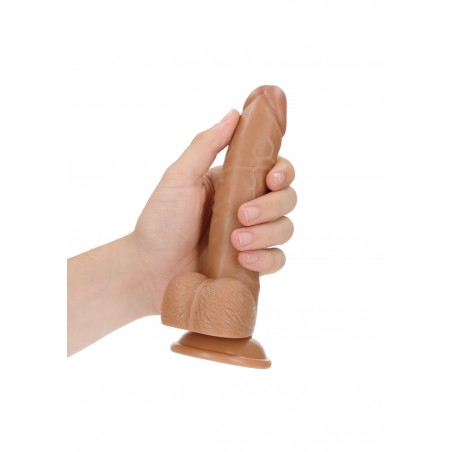 Real Rock, Ultra Skin, Curved, Realistic Dildo, with balls, & Suction Cup, 18cm, latin