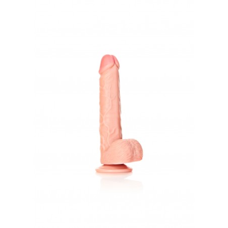 Real Rock, Ultra Skin, Straight, Realistic Dildo, with balls, & Suction Cup, 18cm, flesh