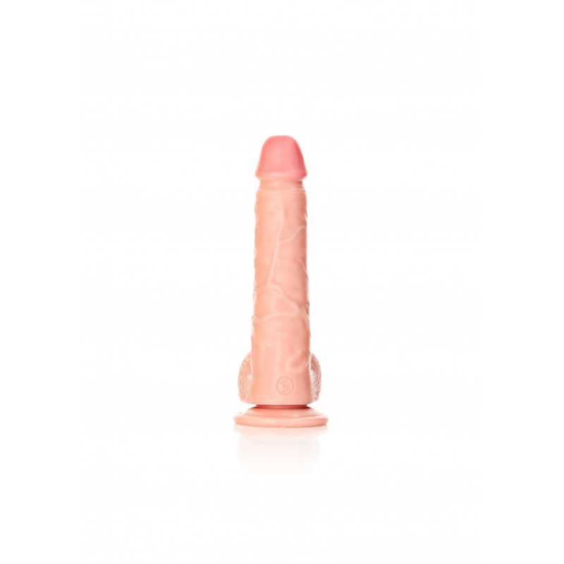 Real Rock, Ultra Skin, Straight, Realistic Dildo, with balls, & Suction Cup, 18cm, flesh