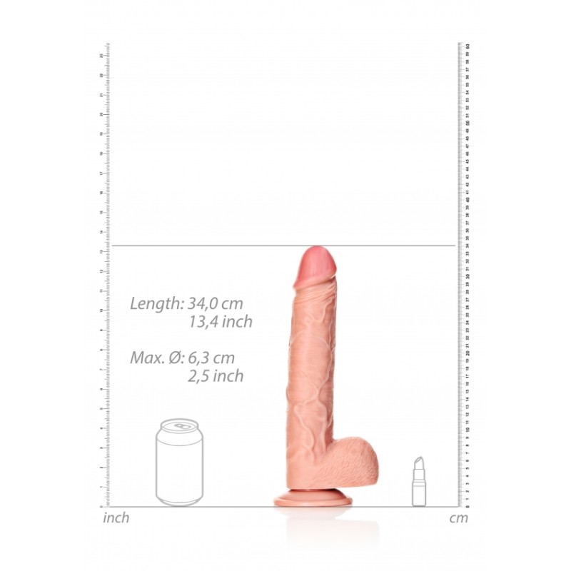 Real Rock, Ultra Skin, Straight, Realistic Dildo, with balls, & Suction Cup, 30cm