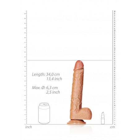 Real Rock, Ultra Skin, Straight, Realistic Dildo, with balls, & Suction Cup, 30cm, latin