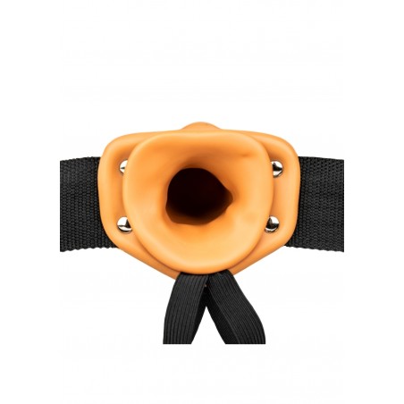 Real Rock, Hollow Strap-on, with Balls, 15,5 cm, Tan