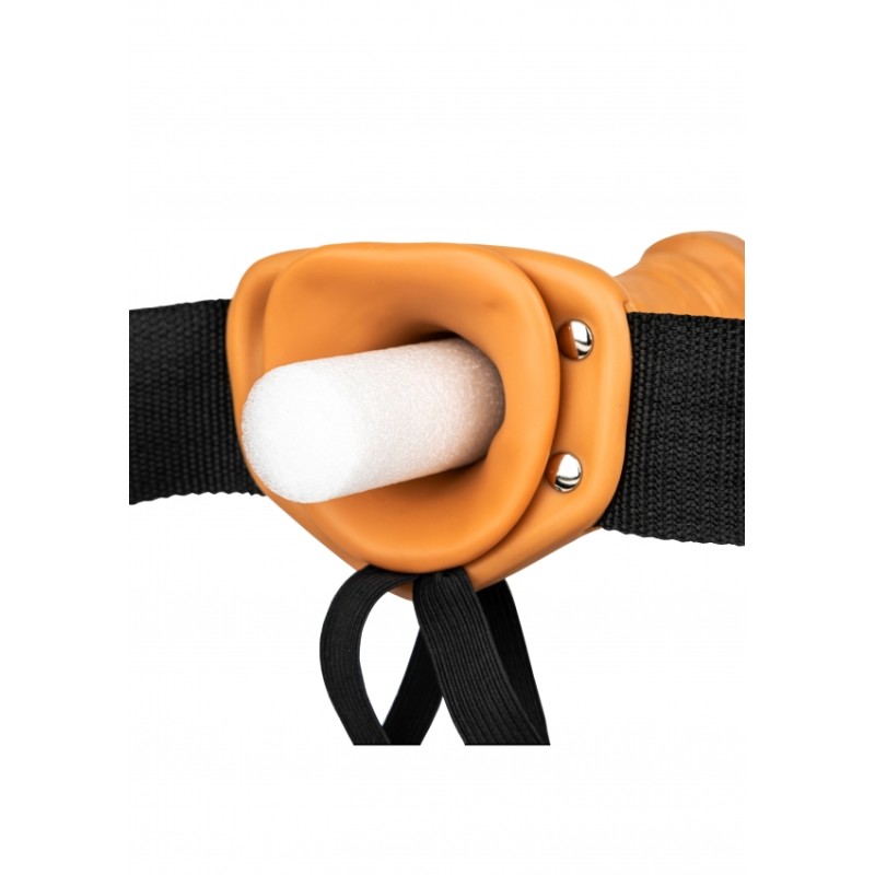 Real Rock, Hollow Strap-on, with Balls, 15,5 cm, Λάτιν