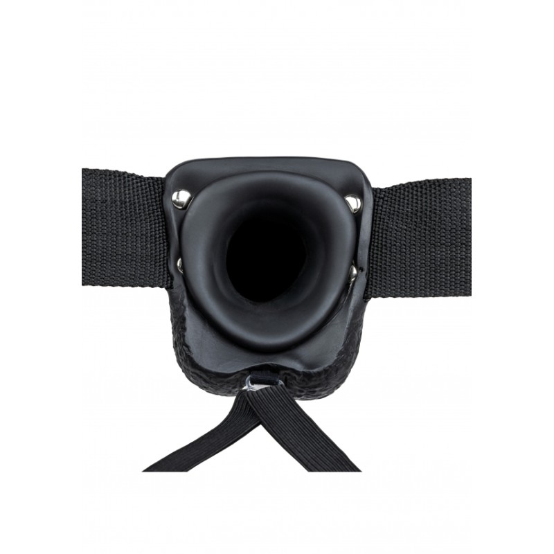 Real Rock, Hollow Strap-on, with Balls, 20,5 cm, Black