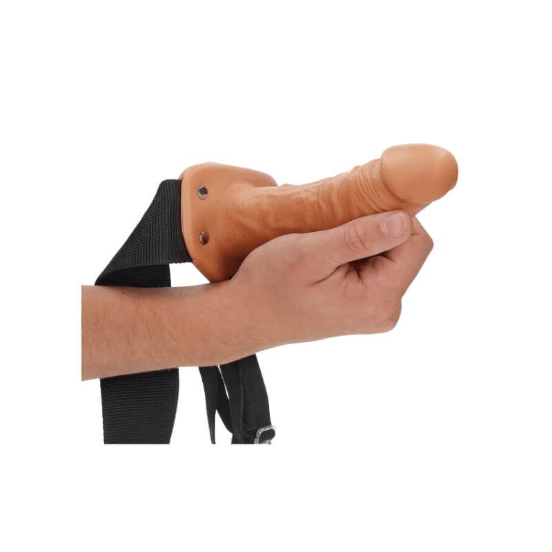 Real Rock, Hollow Strap-on, with Balls, 15,5 cm, Λάτιν