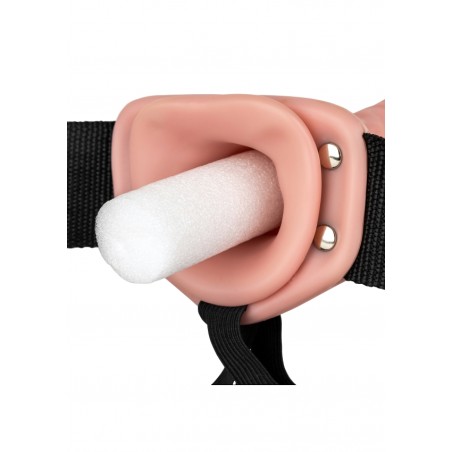 Real Rock | Vibrating Hollow Strap-on with Balls 25cm