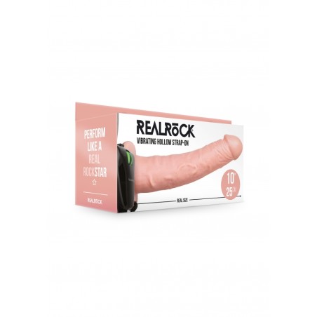 Real Rock | Vibrating Hollow Strap-on with Balls 25cm