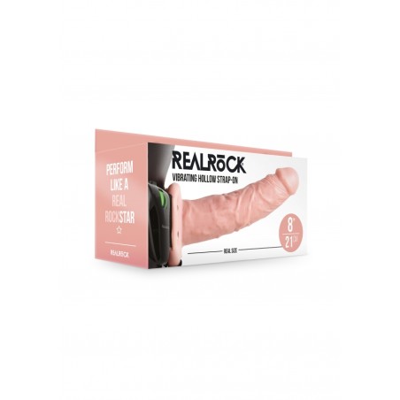 Real Rock | Vibrating Hollow Strap-on with Balls 20,5cm