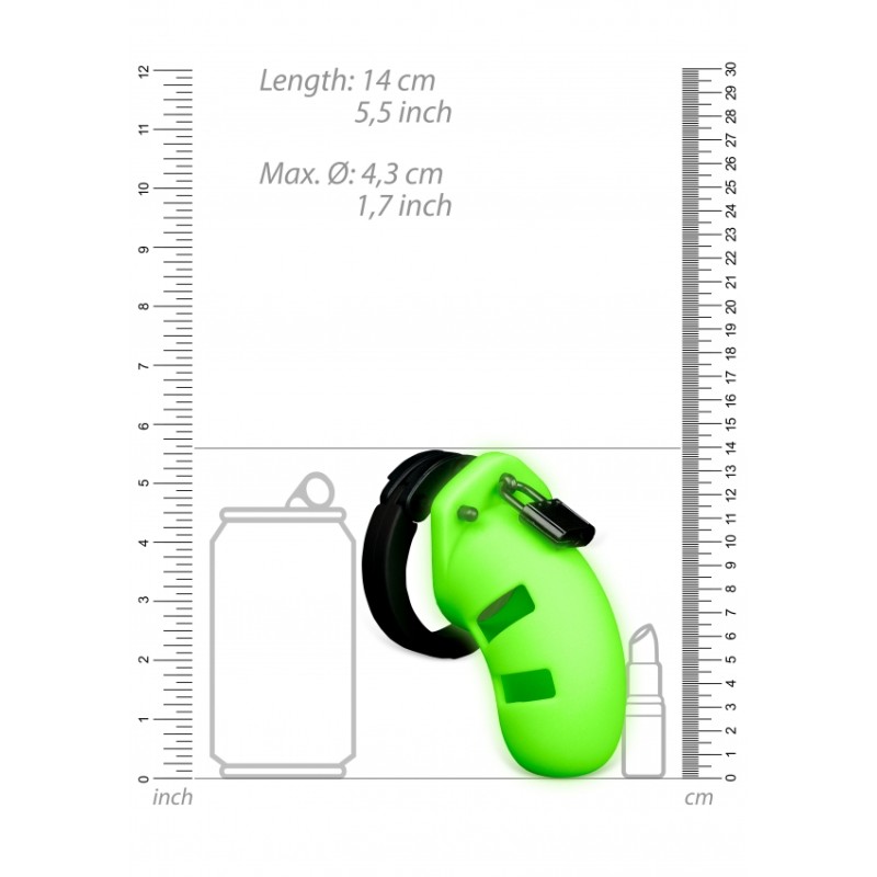 Model 20, Chastity Cage, 9cm, Glow in the Dark