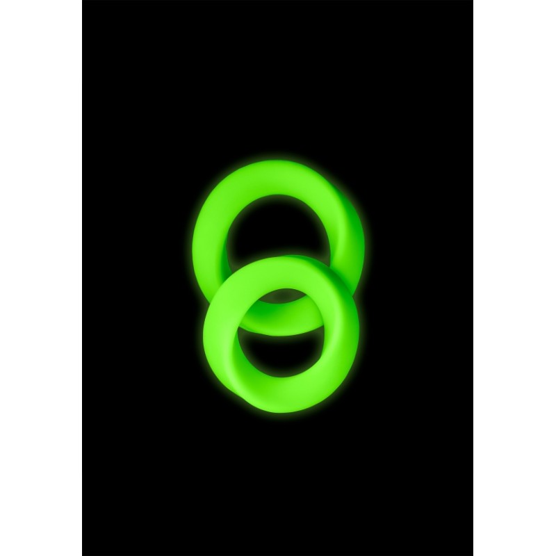 2 pieces, Cock Ring, Set, Glow in the Dark