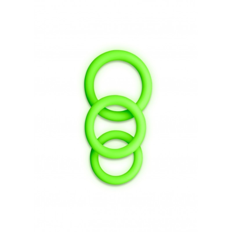 3 pieces, Cock Ring Set, Glow in the Dark