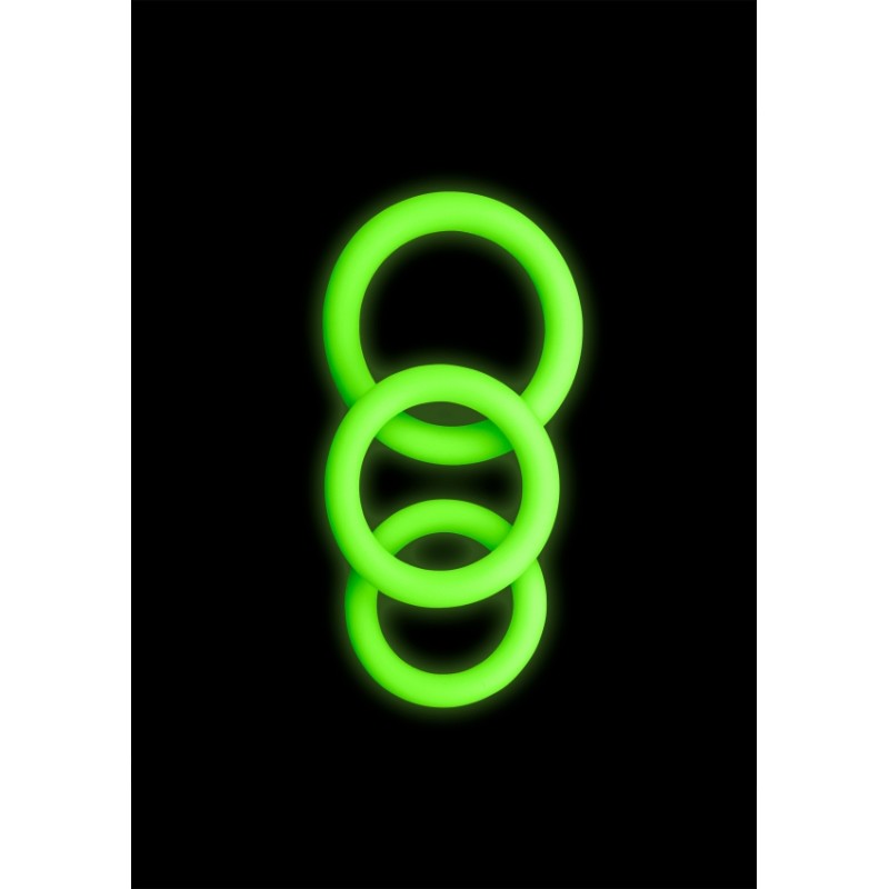 3 pieces, Cock Ring Set, Glow in the Dark
