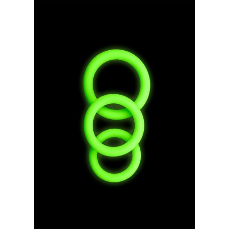 3 pieces, Cock Ring Set, Glow in the Dark