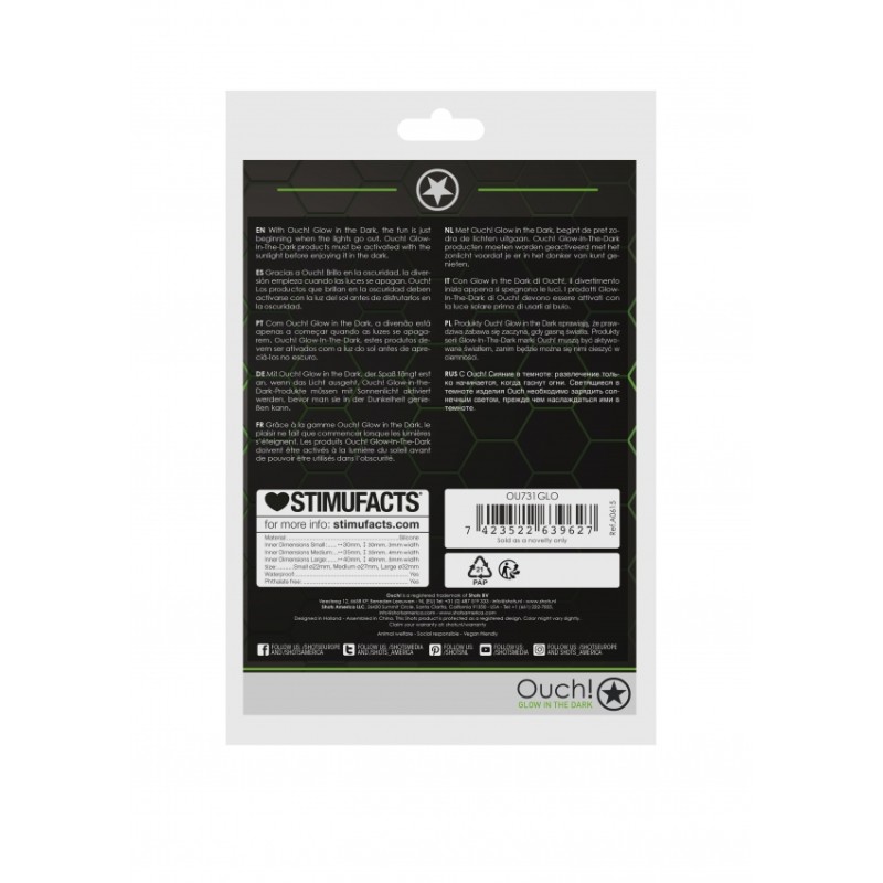 3 pieces, Cock Ring Set, Glow in the Dark