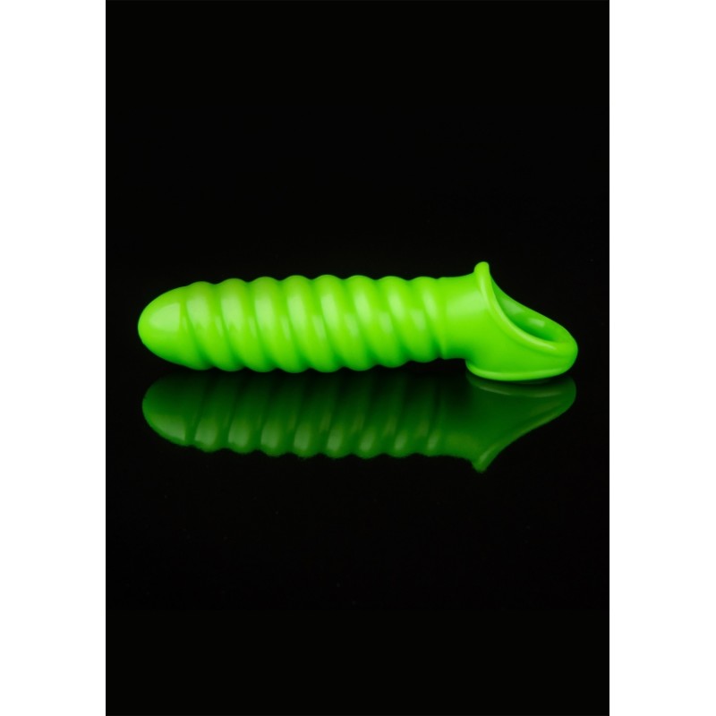 Swirl, Stretchy, Penis Sleeve, Glow in the Dark