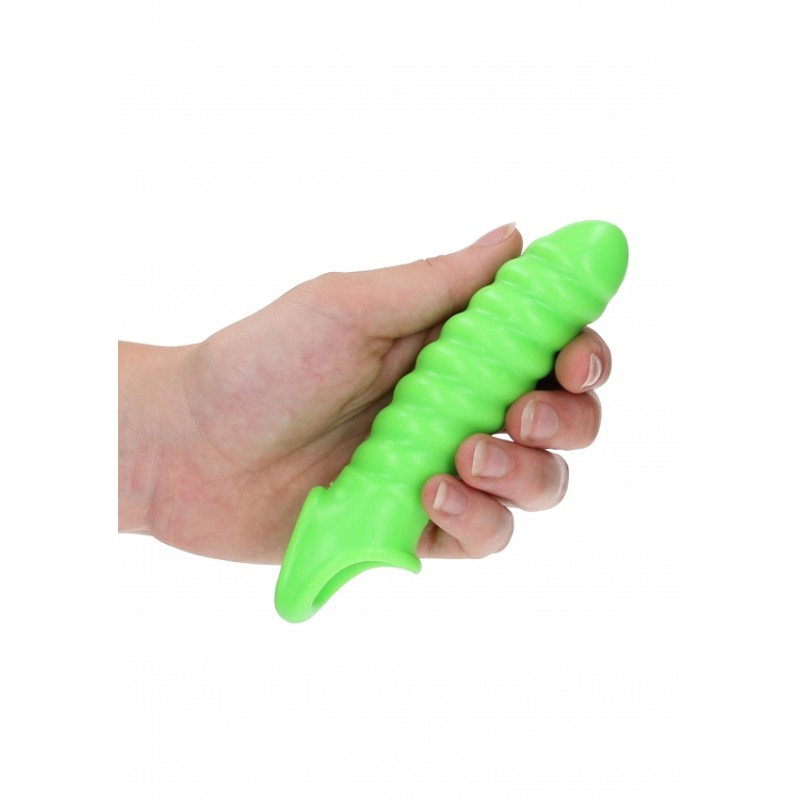 Swirl, Stretchy, Penis Sleeve, Glow in the Dark