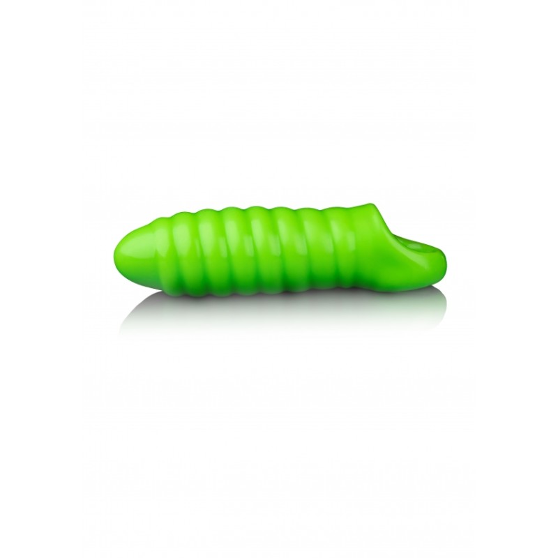 Swirl, Thick, and, Stretchy, Penis Sleeve, Glow in the Dark