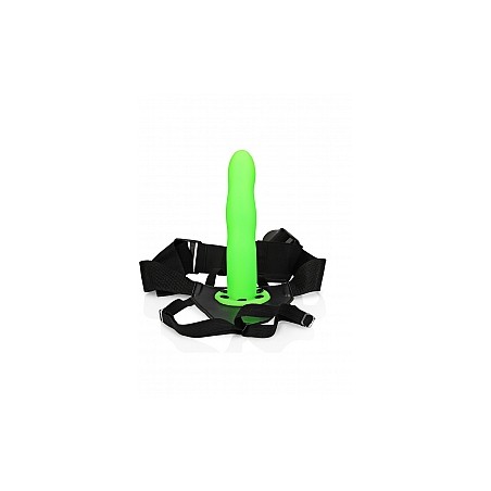 Curved, Hollow, Strap-on, 20 cm, Glow in the Dark