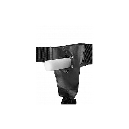 Ribbed, Hollow, Strap-on, with Balls, 21cm, Glow in the Dark